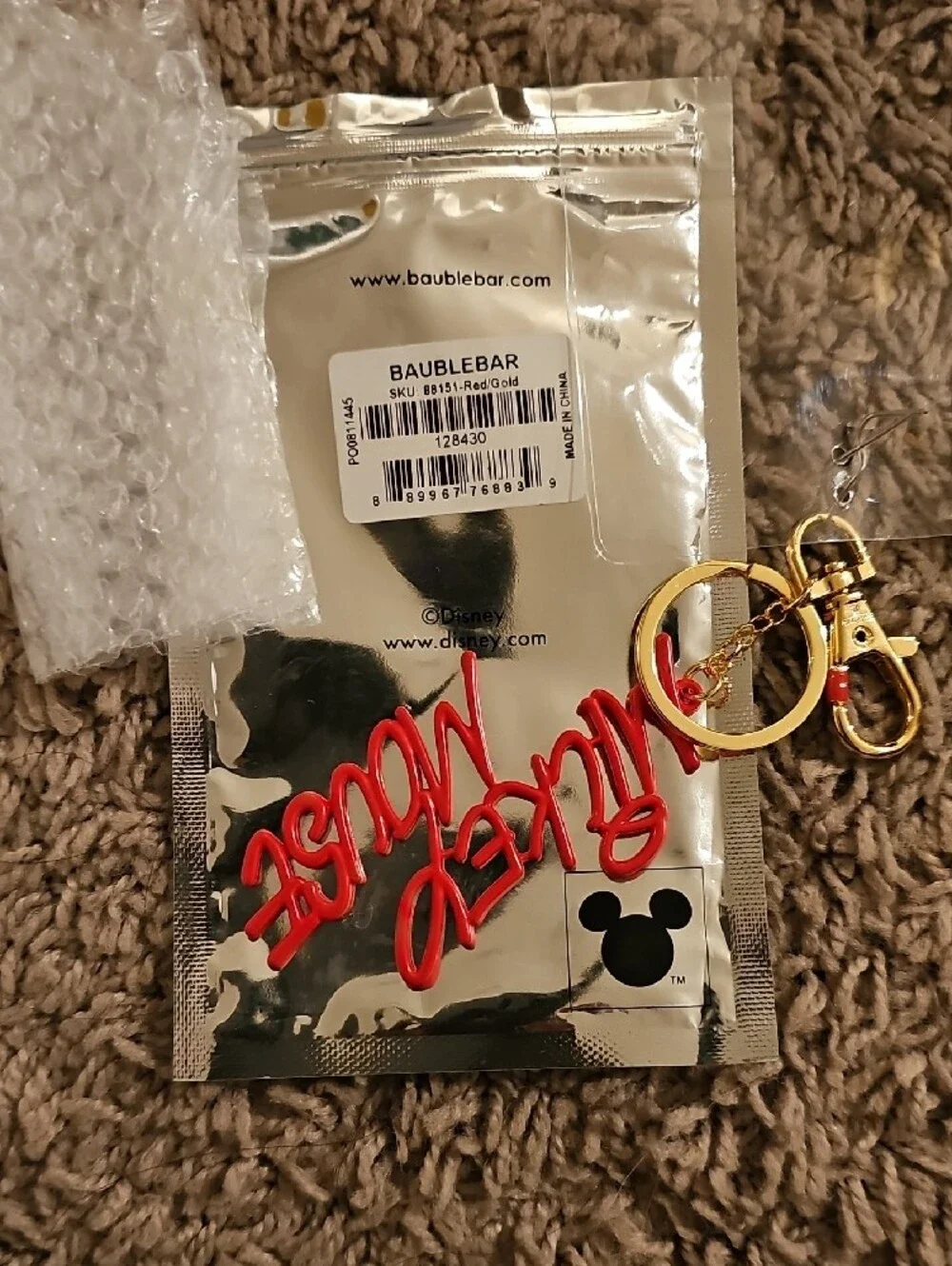 BaubleBar disney keychain